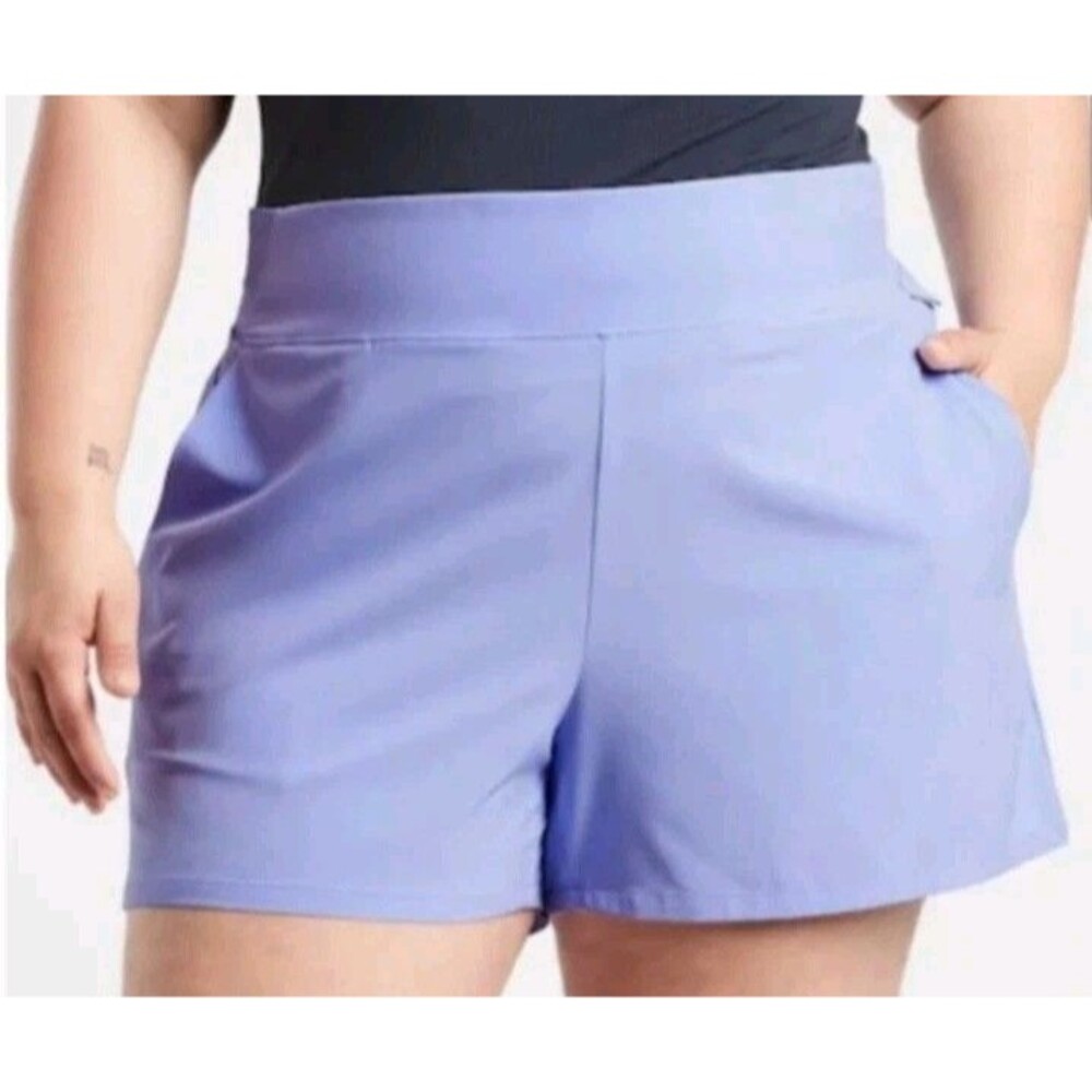 Athleta Brooklyn Shorts Women's Size 24 Plus Size  Periwinkle Purple NWT